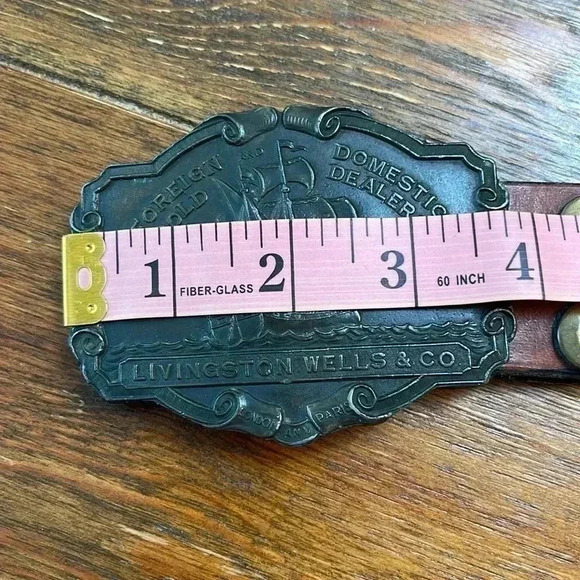 Large Belt Buckle | Beautiful Supple Leather | 44” - Picture 6 of 6